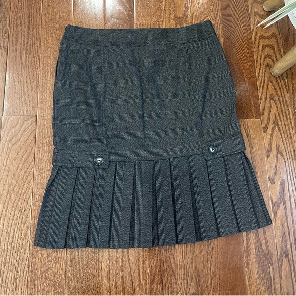 BCX Pleated Pencil Skirt Gray 11 - Picture 8 of 11